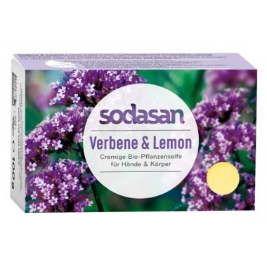 Sodasan, Organic Мило-крем Verbena для обличчя Вербена та Лимон, 100 г