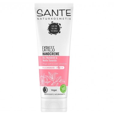 Sante, БИО-Крем для рук EXPRESS Белая глина и Миндаль, 75мл