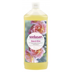 Sodasan, Органічне мило Rose-Olive рідке, тонізуючу, з рожевим і оливковою маслами Содасан, 1000 мол (без дозатора) Sodasan, Органічне мило Rose-Olive рідке, тонізуючу, з рожевим і оливковою маслами Содасан, 1000 мол (без дозатора)