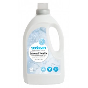 SODASAN, Органическое жидкое средство Universal Sensitiv / Bright&White для стирки белых и цветных вещей, 1.5л