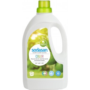 Sodasan, Organic Рідкий засіб Color для прання кольорових і чорних речей, зі пом'якшувачем води (від 30 °), 1,5 л = 20 прань = 68-135 кг речей Sodasan, Organic Рідкий засіб Color для прання кольорових і чорних речей, зі пом'якшувачем води (від 30 °), 1,5 л = 20 прань = 68-135 кг речей