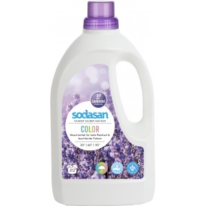 Sodasan, Organic Рідкий засіб Color LAVENDER для прання кольорових і чорних речей, зі пом'якшувачем води і кондиціонером (від 30 ° до 95 °), 1,5 л = 20 прань = 68-135 кг речей Sodasan, Organic Рідкий засіб Color LAVENDER для прання кольорових і чорних речей, зі пом'якшувачем води і кондиціонером (від 30 ° до 95 °), 1,5 л = 20 прань = 68-135 кг речей