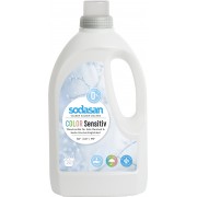Sodasan, Organic Жидкое средство Color-sensitiv для чувствительной кожи и для ДЕТСКОГО белья, для стирки цветных и белых вещей  (от 30°), 1,5 л = 20 стирок = 68-135 кг вещей