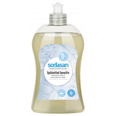 Sodasan, Органічний рідкий засіб-концентрат Sensitive для миття посуду, для чутливої ​​шкіри рук Содасан, 500 мл