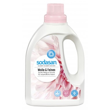 Sodasan, Organic Жидкое средство-концентрат Woolen Wash для  стирки шерсти, шелка и деликатных тканей Содасан, 0,75 л = 25 стирок