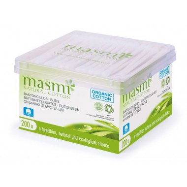 MASMI, Органические гигиенические ушные палочки, 200 шт