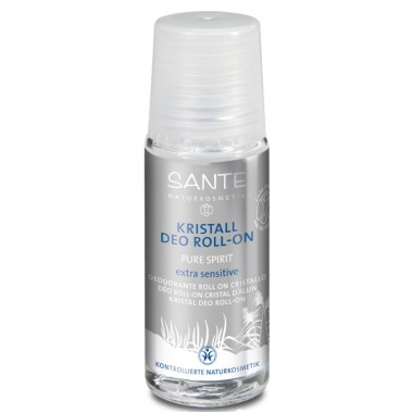 Sante, БІО-Дезодорант роликовий Crystal для надчутливої ​​шкіри неароматизований, 50 мл