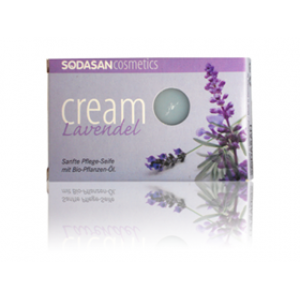 Sodasan, Organic Мило-крем Lavender для обличчя з оліями Лаванди і Ромашки, 100 г Sodasan, Organic Мило-крем Lavender для обличчя з оліями Лаванди і Ромашки, 100 г