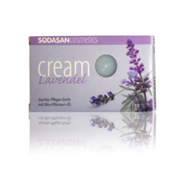 Sodasan, Organic Мило-крем Lavender для обличчя з оліями Лаванди і Ромашки, 100 г