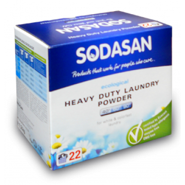 Sodasan, Органический порошок-концентрат стиральный Heavy Duty для сильных загрязнений, для белых и цветных вещей, со смягчителем воды и кислородным отбеливателем Содасан (40°-95°), 1010г